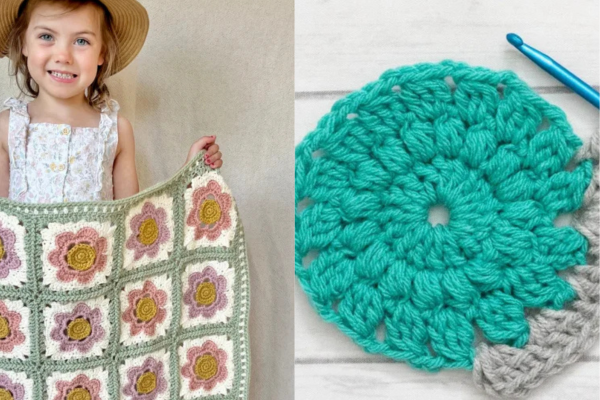 Floral Harmony Crochet Pack: Sunburst Square + Flora Blanket