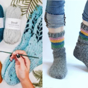 Vine Crochet Socks + Easy Slipper Socks